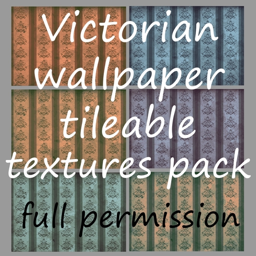 Victorian wallpaper tileable  textures pack