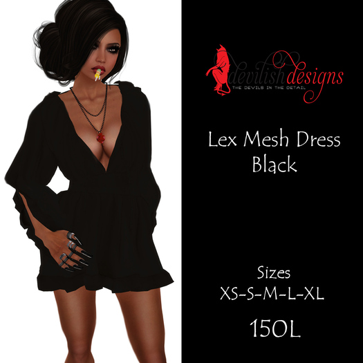 ! Devilish Designs Mesh Lex Dress Black