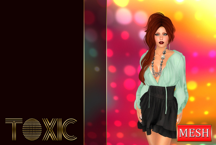 *TOXIC* Romance Tunic Dress BLACK/MINT