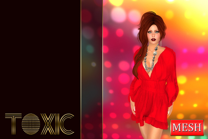 *TOXIC* Romance Tunic Dress RED 