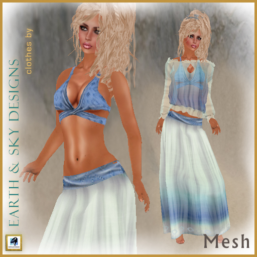 Boho Happening Dress (mesh) azur - Earth & Sky Designs