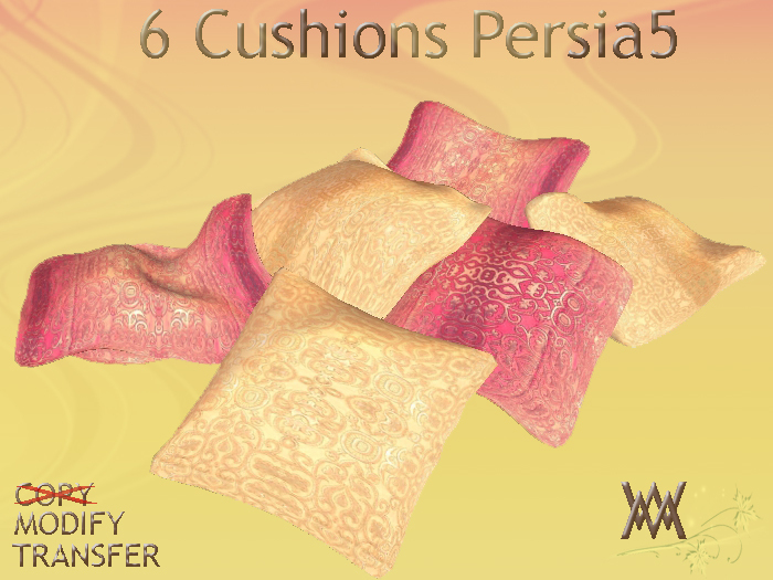 6 cushions, Persia5 by Wild Motley