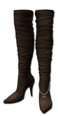 ((Crystal Line))SuedeLeather Boots-Brown
