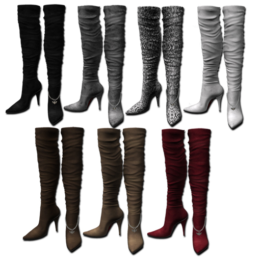 ((Crystal Line))SuedeLeather Boots-FATPACK