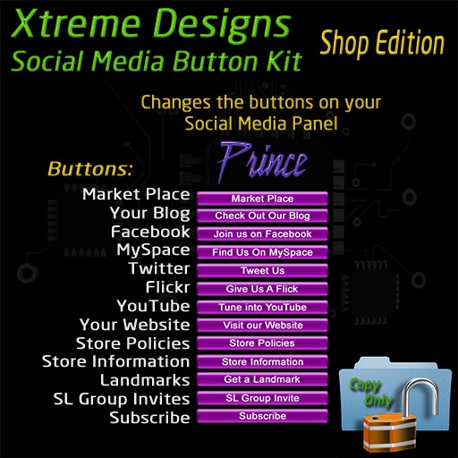 Social Media Buttons - Shop Purple - 