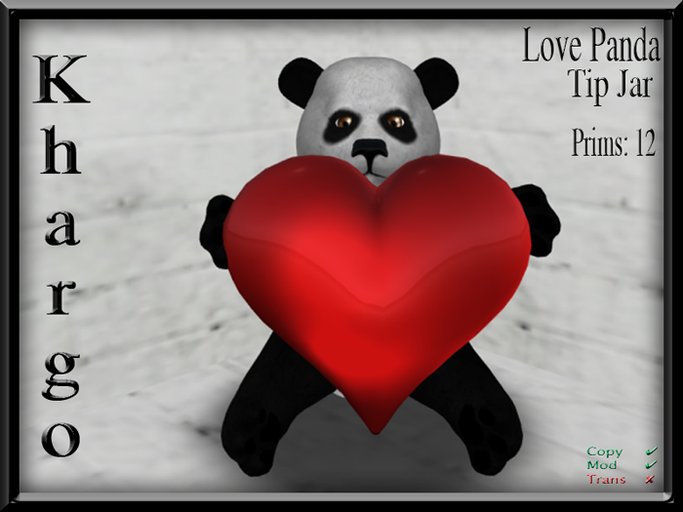 Khargo: Love Panda Tip Jar / Tipjar