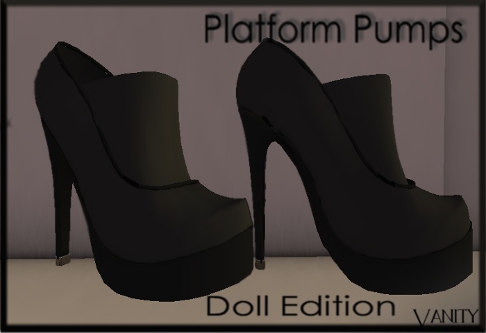 [ VANITY ] Gift Platform Pumps Doll Edition.:Black:.