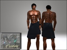 M-Creations Wrapped *MESH* Towel Black (BOXED)