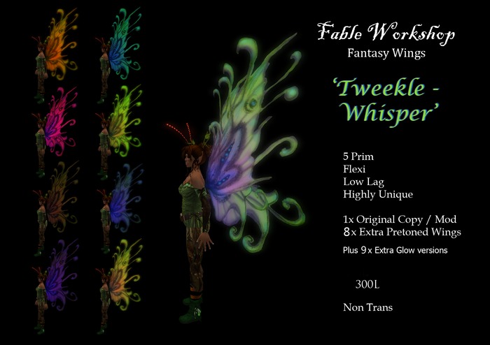 Resizeable Wings 'Tweekle Whisper', [Lime Box Set]