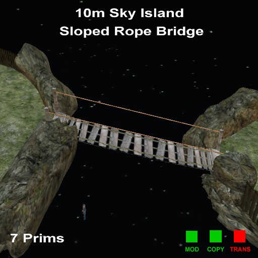 10m Sky Island Sloped Rope Bridge Box