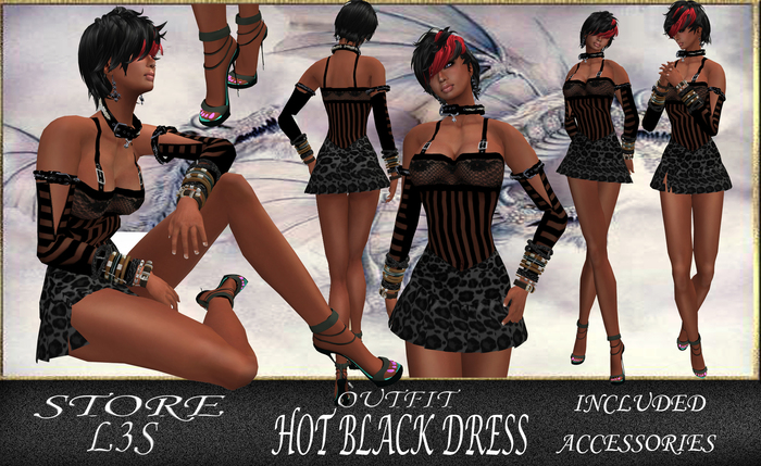 [ L3S ] HOT BLACK DRESS