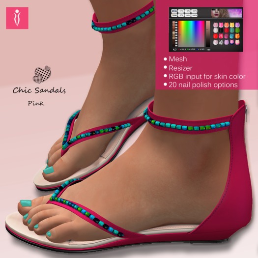 **SHINE** Chic Sandals /Pink 