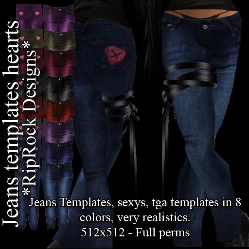 RipRock - jean templates heart full perms tga