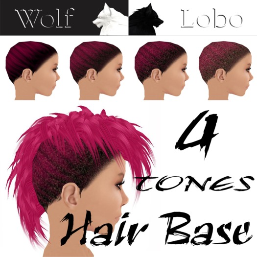 Hair Base Black Pink