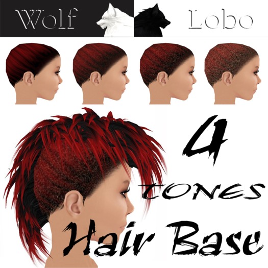 Hair Base Black Red