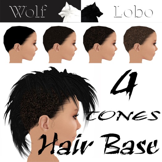 Hair Base Black Style 1