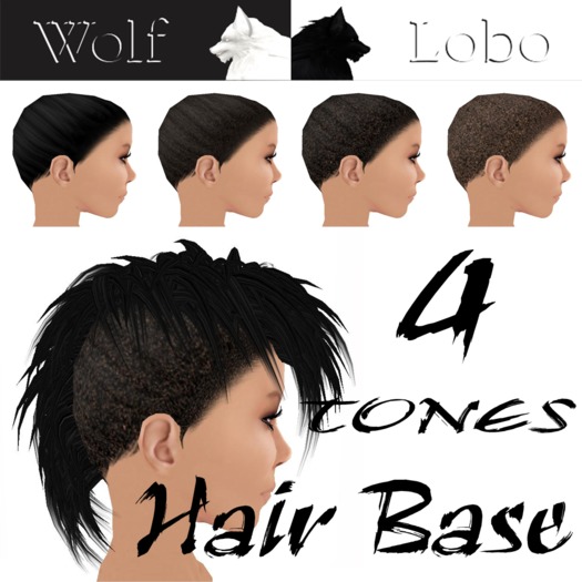 Hair Base Black Style 3