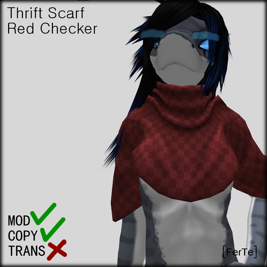 [FerTe] Thrift Scarf Red Checker