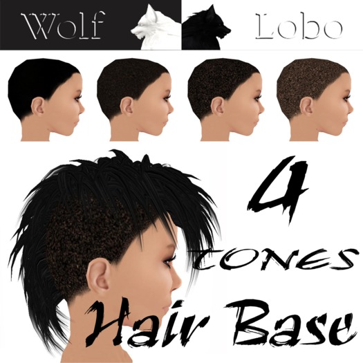 Hair Base Black Style 4