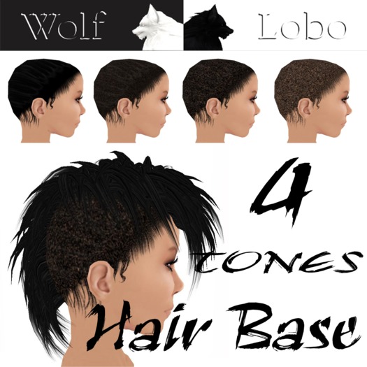 Hair Base Black Style 6