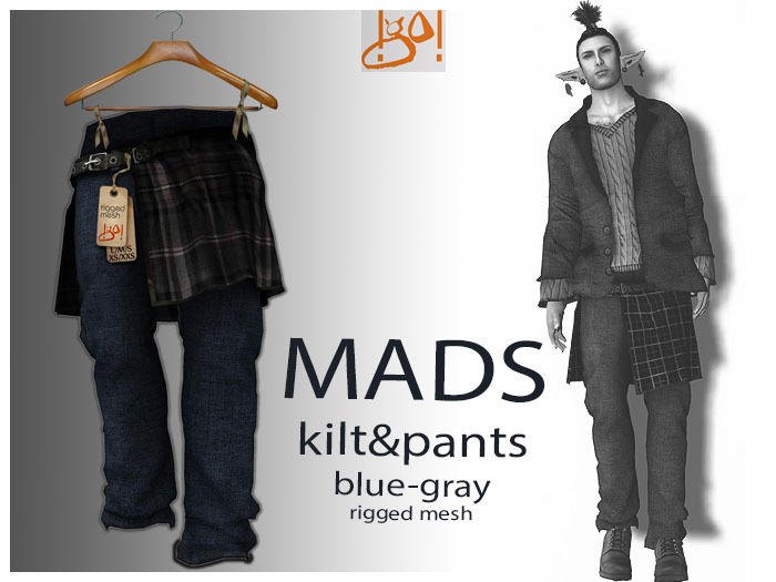 !gO! Mads Pants blue-gray