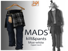 !gO! Mads Pants blue-white