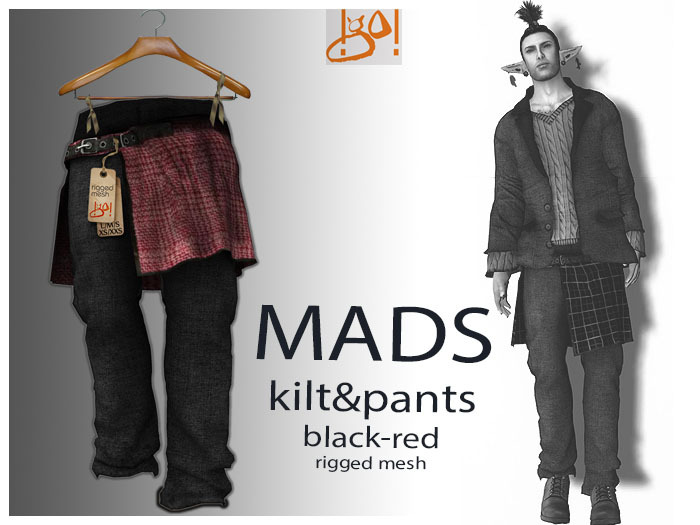 !gO! Mads Pants black-red