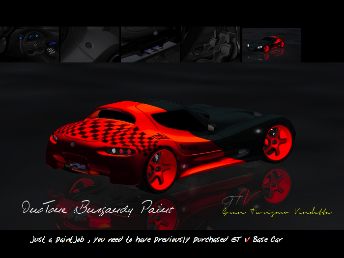GT V Paint DuoTone Burgandy