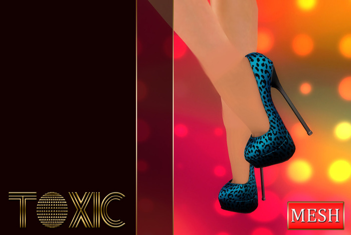 *TOXIC* Coquette Heels Ice Leopard MESH