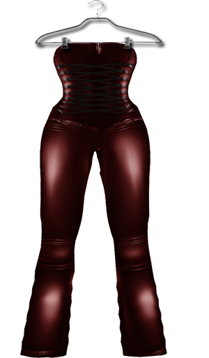 LaRosa Mesh Nice Back Catsuit Red
