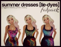 !.::luna::.! summer dress [tie-dyes] fatpack! [RIGGED MESH]