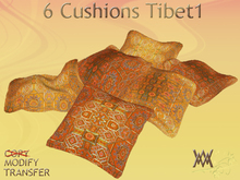 6 cushions, Tibet1 by Wild Motley