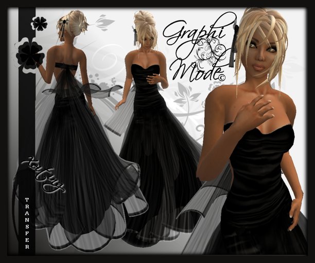 Ecarlate - Gown Dress Black Formal / Robe Noir Long - Xeiting