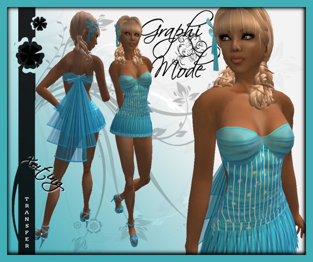 Ecarlate - Dress Blue / Robe Bleue Cour - Xeiting