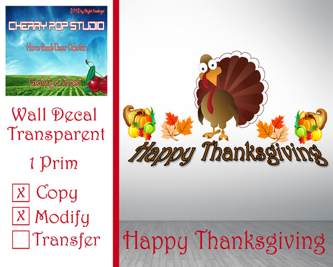 [CPS] Happy Thanksgiving Decal