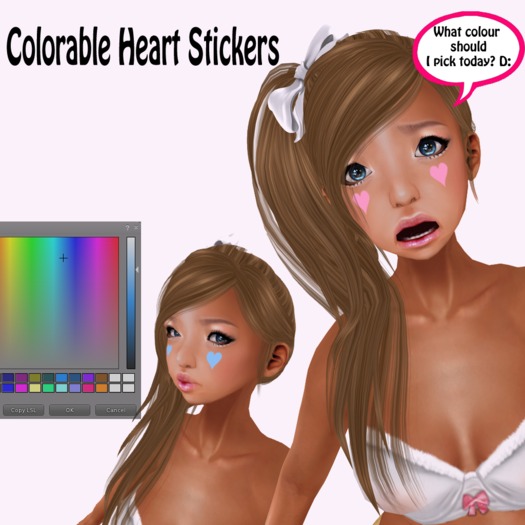 Skumtomte - Colorable Heart Stickers [MOD/COPY/NO TRANS]