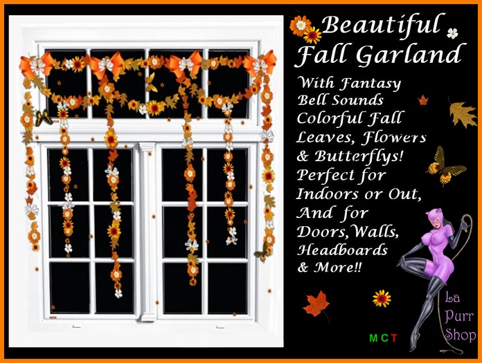 Beautiful Fall Garland with Fantasy Chimes!!