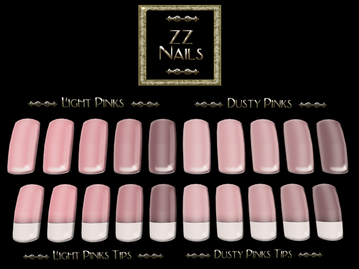 ZZ Nails ~ Squared~ Light & Dusty (MESH)