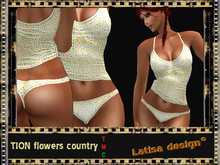Tion flowers country underwear set
