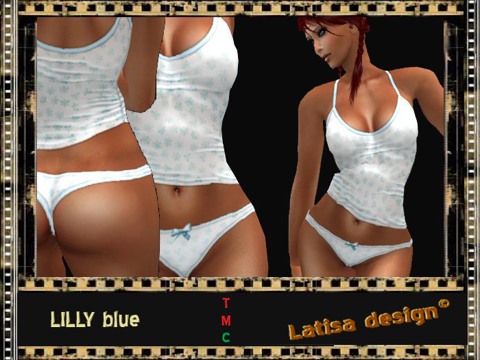 Lilly blue underwear set
