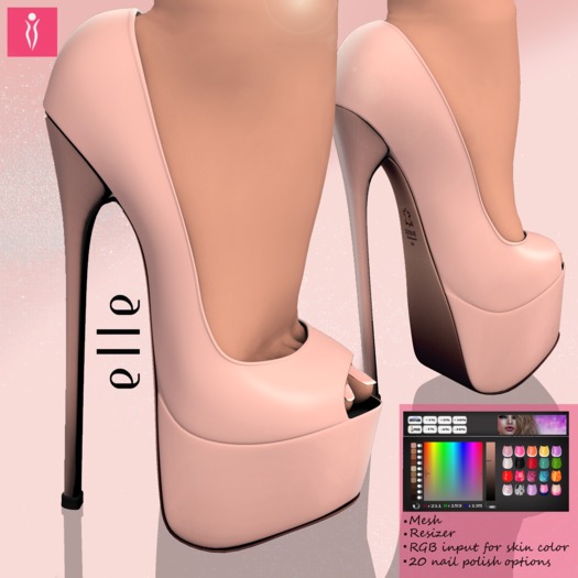 **SHINE** Mesh Elle UltraPlatform/Nude 