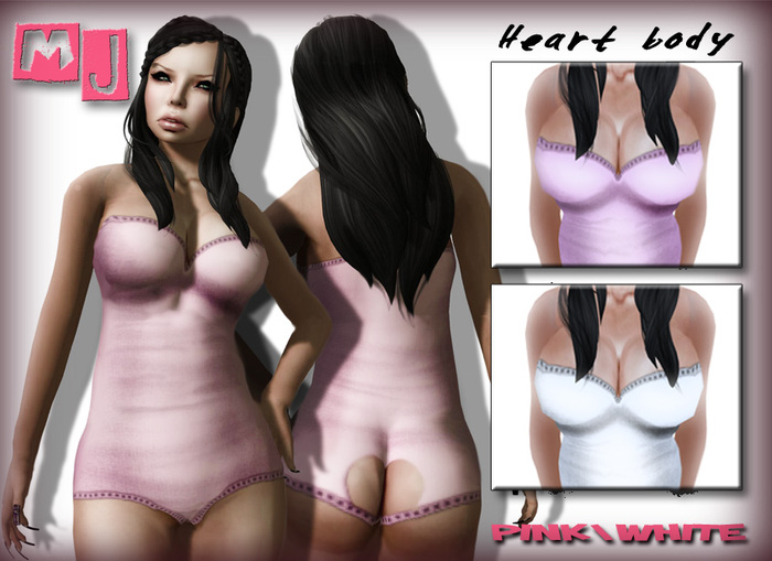 *MJ* Heart Body (Pink\White)