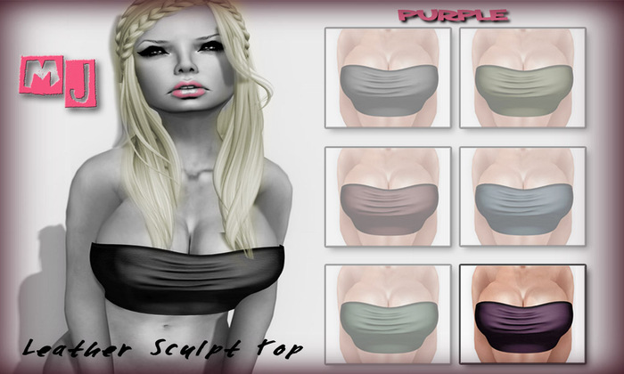 *MJ* Leather Top (Purple)
