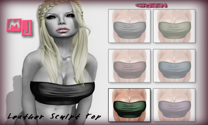 *MJ* Leather Top (Green)