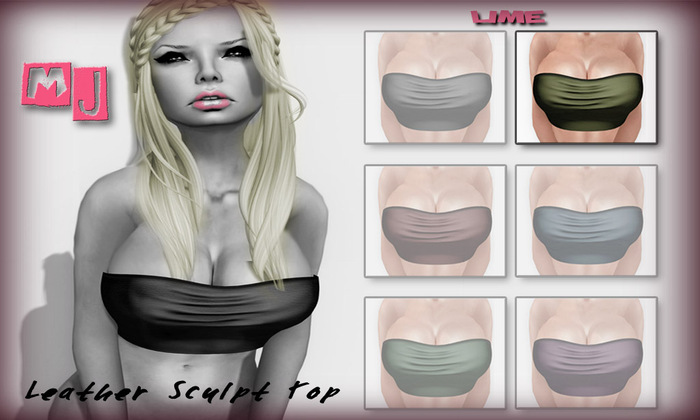 *MJ* Leather Top (Lime)