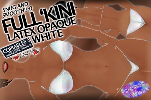 Nyoko's Full Kini Latex Opaque White