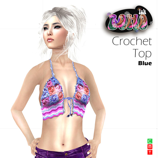 BOHOish - Crochet Top Blue