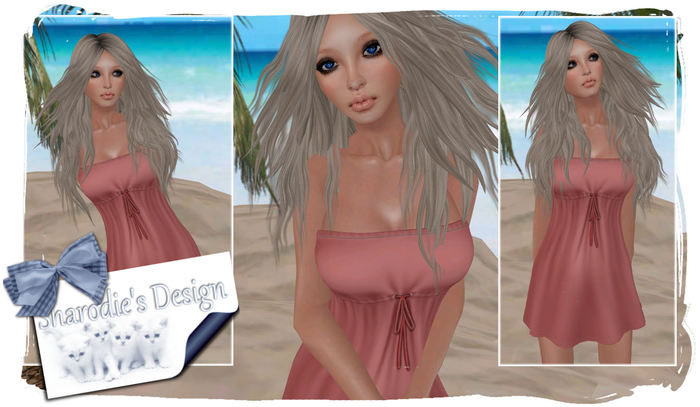 ~*~Shar's Meshies~*~Pink drawstring dress