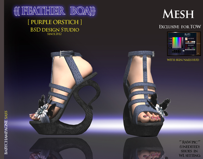 {{BSD Design Studio}}Feather Boa-purpleorstich -no lace [boxed]