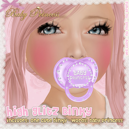 :*BABY*: High Glitz Binky - Purple - Baby Princess